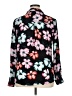 Candie's 100% Polyester Floral Black Long Sleeve Blouse Size XL - photo 2
