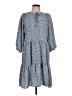 WallpapHER 100% Polyester Paisley Blue Casual Dress Size L - photo 1