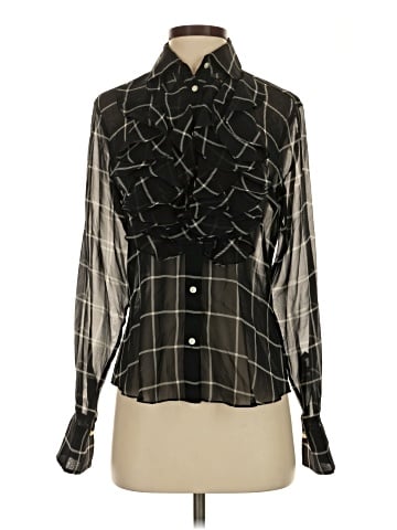 Lauren by Ralph Lauren Long Sleeve Silk Top (view 1)