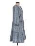 WallpapHER 100% Polyester Paisley Blue Casual Dress Size L - photo 4