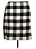 Talbots Checkered-gingham Gray Wool Skirt Size 16 - photo 1