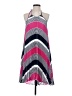 Max and Cleo 100% Polyester Chevron-herringbone Stripes Blue Pink Casual Dress Size XS - photo 1
