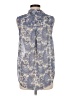 H&M Paisley Blue Sleeveless Button-Down Shirt Size 6 - photo 2