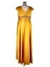 Assorted Brands 100% Polyester Gold Cocktail Dress Size 3X (estimated) - photo 2