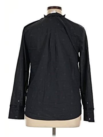 Ecru Long Sleeve Button-Down Shirt (view 2)