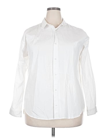 Ellos Long Sleeve Button-Down Shirt (view 1)