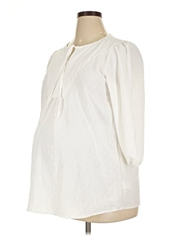 Full Moon Maternity 3/4 Sleeve Blouse (view 1)