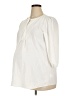 Full Moon Maternity 100% Polyester Ivory 3/4 Sleeve Blouse Size XL Maternity - photo 1