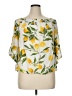 Unique Spectrum Yellow 3/4 Sleeve Blouse Size 1X - photo 1