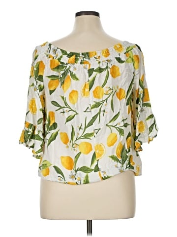 Unique Spectrum 3/4 Sleeve Blouse (view 2)