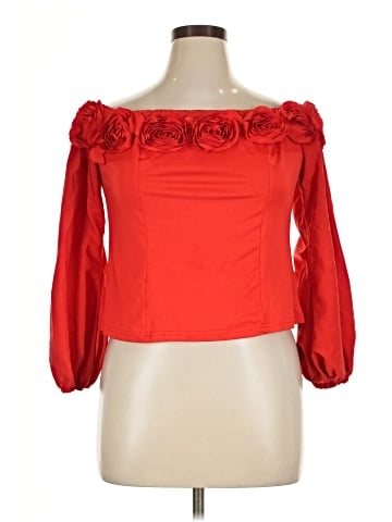 Shein Curve 3/4 Sleeve Blouse (view 1)