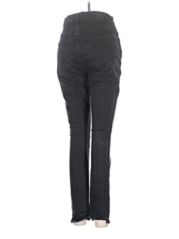Madewell 10" High-Rise Skinny Jeans in Berkeley Black: Button-Through Edition (view 2)