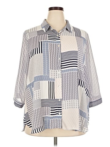 Rose + Olive 3/4 Sleeve Button-Down Shirt (view 1)