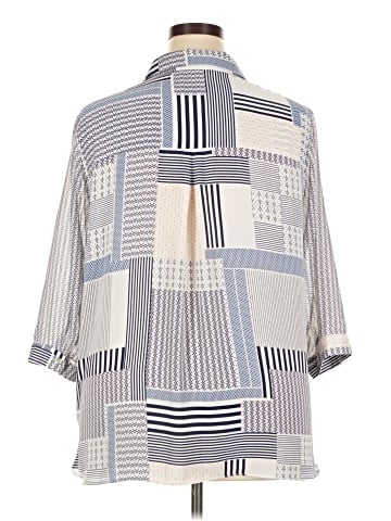 Rose + Olive 3/4 Sleeve Button-Down Shirt (view 2)