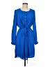 Daniel Rainn 100% Polyester Solid Blue Casual Dress Size M - photo 1