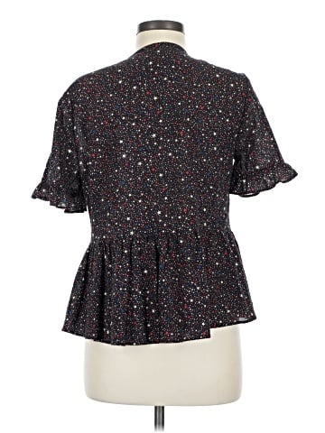 Madewell Studio Ruffle-Hem Top in Starry Night (view 2)