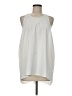Athleta 100% Polyester Solid White Sleeveless Blouse Size M - photo 1