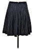 J.Crew 100% Polyester Polka Dots Black Casual Skirt Size 4 - photo 2