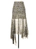 Veronica Beard 100% Silk Paisley Gray Silk Skirt Size 4 - photo 1