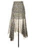 Veronica Beard 100% Silk Paisley Gray Silk Skirt Size 4 - photo 2