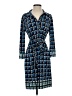 Donna Morgan Print Blue Casual Dress Size 4 - photo 1