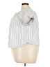Como Vintage Stripes Blue Short Sleeve Blouse Size 2X - photo 5