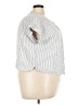Como Vintage Stripes Blue Short Sleeve Blouse Size 2X - photo 4
