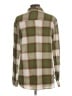 Justify 100% Polyester Plaid Green Long Sleeve Blouse Size L - photo 2