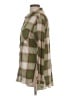 Justify 100% Polyester Plaid Green Long Sleeve Blouse Size L - photo 5