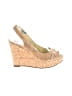 Elaine Turner Tan Wedges Size 8 1/2 - photo 1