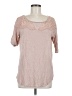 Bordeaux 100% Linen Pink Short Sleeve Top Size M - photo 1