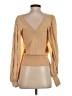 edition 100% Wool Tan Long Sleeve Blouse Size S - photo 2