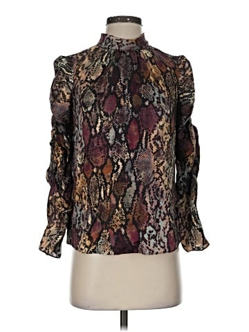 Rebecca Taylor Long Sleeve Silk Top (view 1)