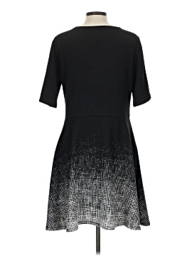apt 9 black dress APT 9 L dress black lace STRETCH half sleeve Lined size large LG Pretty