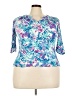 Croft & Barrow 100% Rayon Blue 3/4 Sleeve Top Size XL (petite) - photo 1