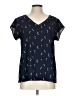 West Kei Stars Blue Short Sleeve Blouse Size L - photo 1