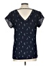 West Kei Stars Blue Short Sleeve Blouse Size L - photo 2