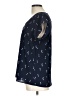 West Kei Stars Blue Short Sleeve Blouse Size L - photo 5