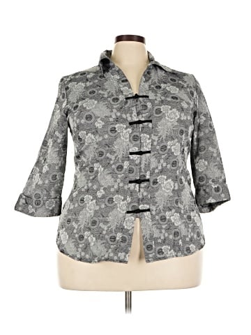 DressBarn 3/4 Sleeve Button-Down Shirt (view 1)