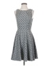 Elle Polka Dots Gray Casual Dress Size 4 - photo 1
