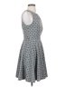 Elle Polka Dots Gray Casual Dress Size 4 - photo 4