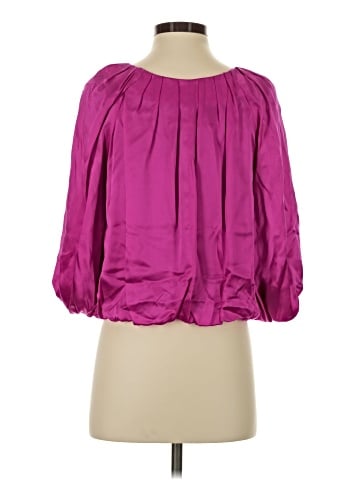 Amanda Uprichard 3/4 Sleeve Silk Top (view 2)