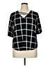 Como Black Black Short Sleeve Blouse Size XL - photo 1