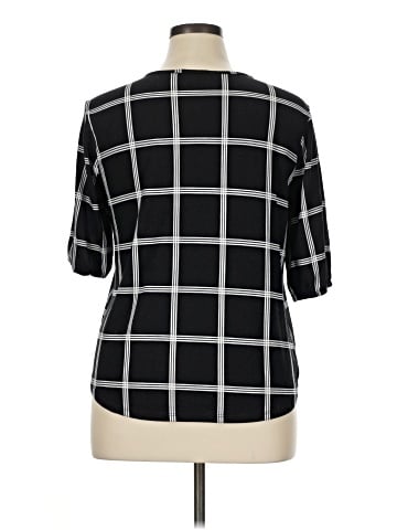 Como Black Short Sleeve Blouse (view 2)