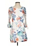 R&K Print White Casual Dress Size 4 - photo 1