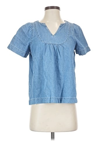 Madewell Denim Popover Swing Top (view 1)