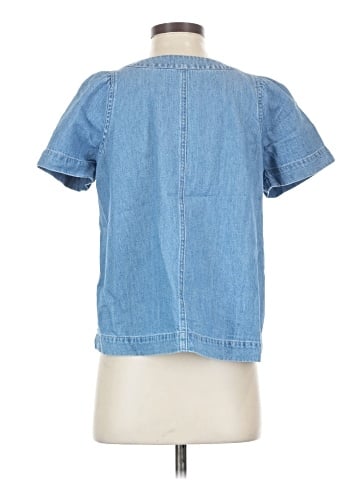 Madewell Denim Popover Swing Top (view 2)