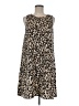 Halogen Animal Print Brown Casual Dress Size M - photo 1