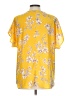 West Kei 100% Polyester Yellow Short Sleeve Blouse Size L - photo 2