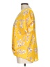 West Kei 100% Polyester Yellow Short Sleeve Blouse Size L - photo 5